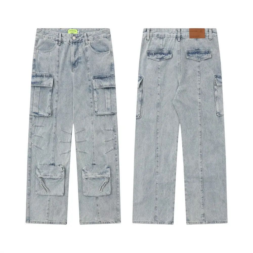 Japanese Brand × Jean Blue Cargo Denim Jeans Size US 30 / EU 46 - 7 Thumbnail
