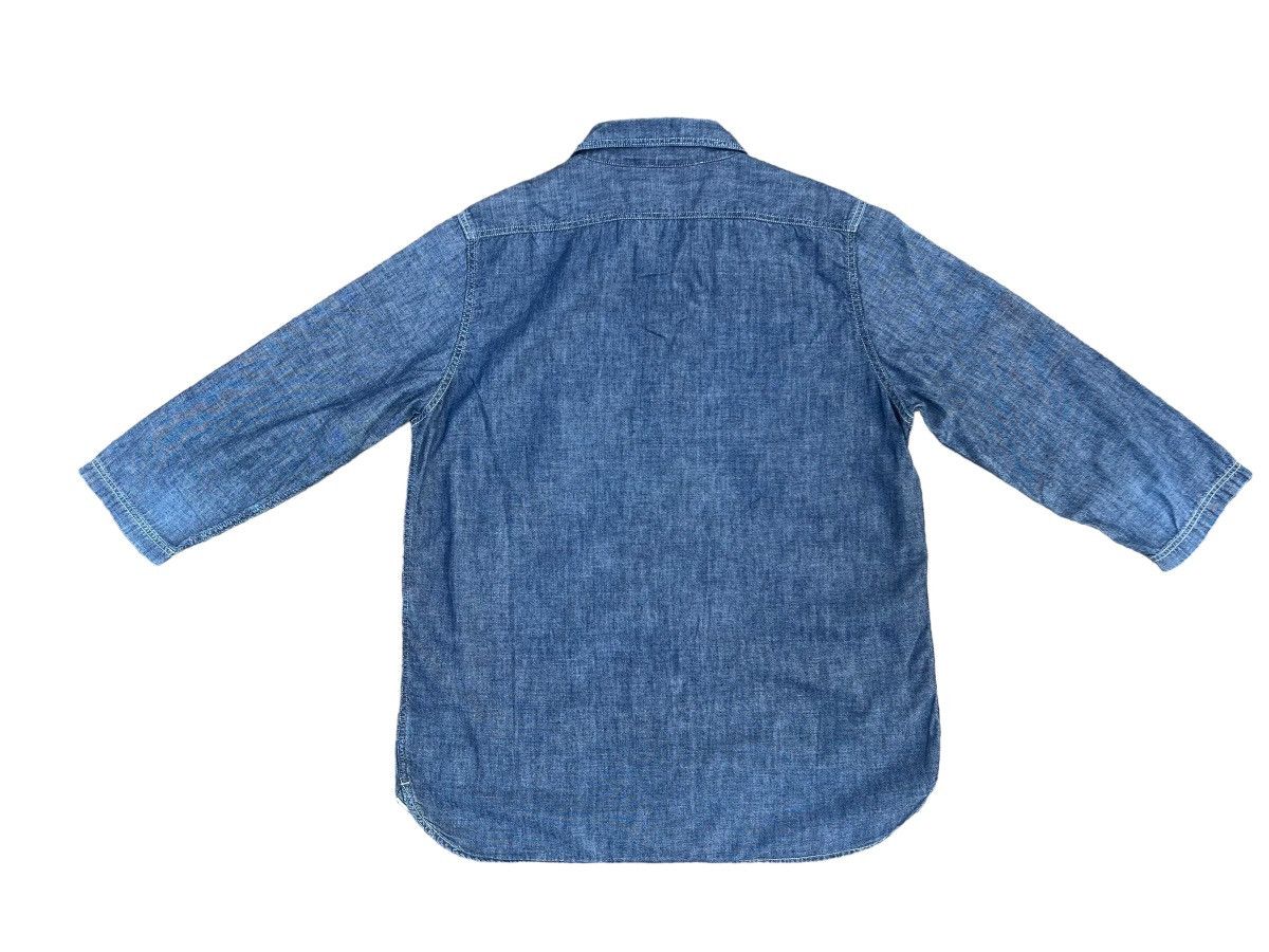 Vintage Cootie Japan 3q Sleeve Chambray Work Shirt Size US S / EU 44-46 / 1 - 2 Thumbnail