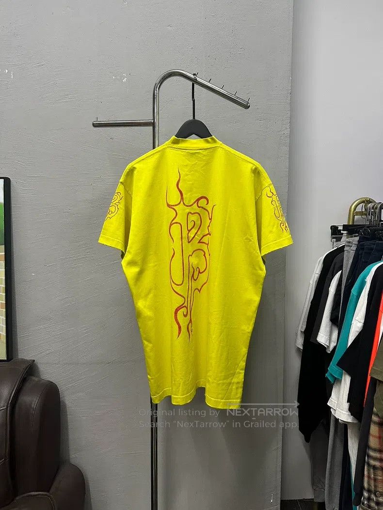 Balenciaga Balenciaga Yellow Flame Letter Short Sleeve T-Shirt Size US S / EU 44-46 / 1 - 6 Thumbnail