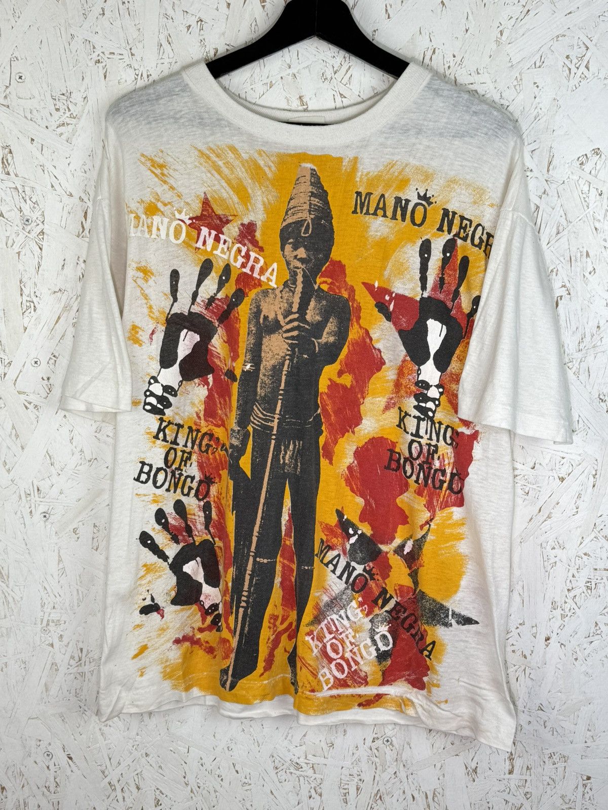 Band Tees 90s Mano Negra King Of Bongo 1991 French Rock Band T-Shirt Size US XL / EU 56 / 4 - 1 Thumbnail