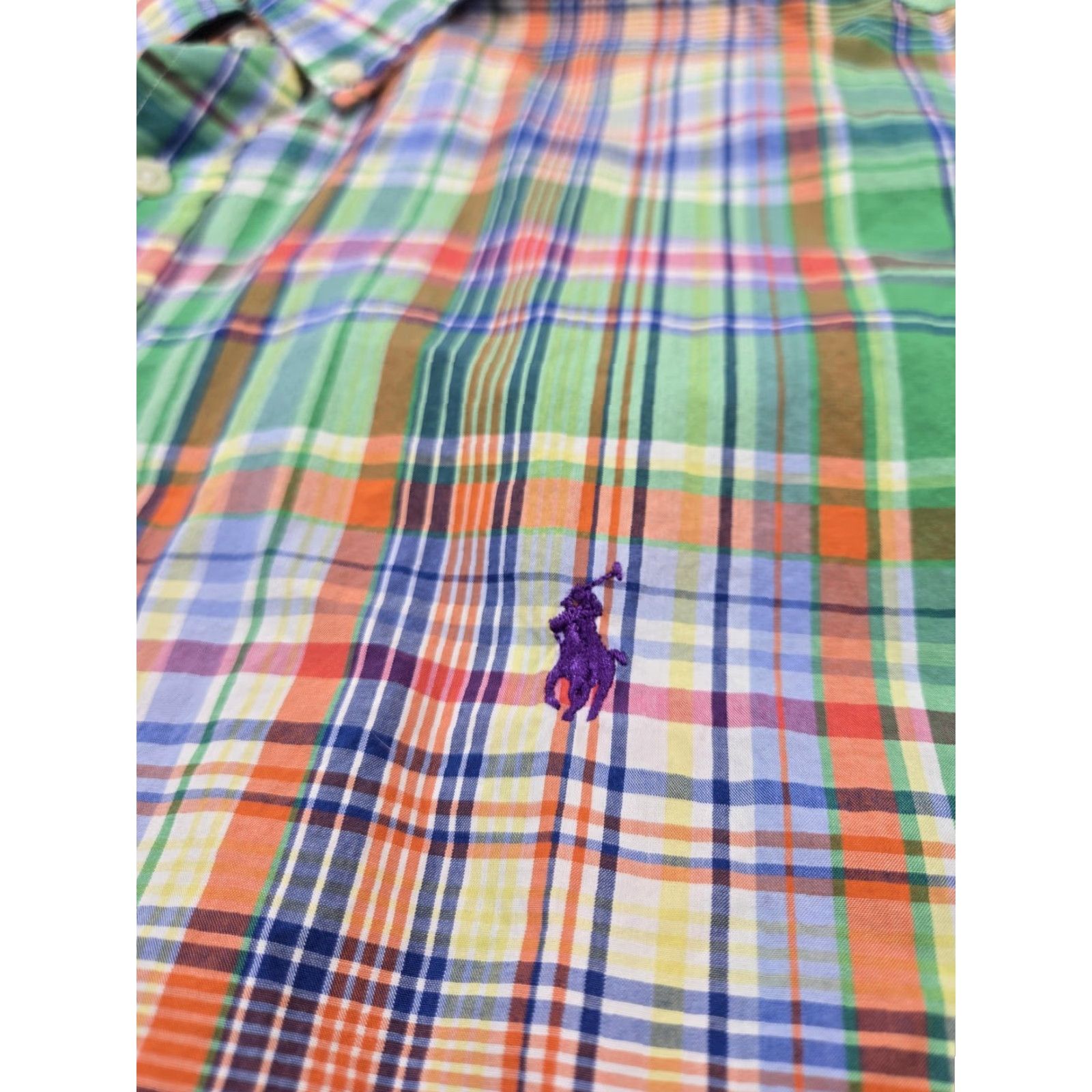 Ralph Lauren Ralph Lauren Shirt Mens LT Tall Green Madras Plaid Classic Fit Button Down Size US L / EU 52-54 / 3 - 3 Thumbnail