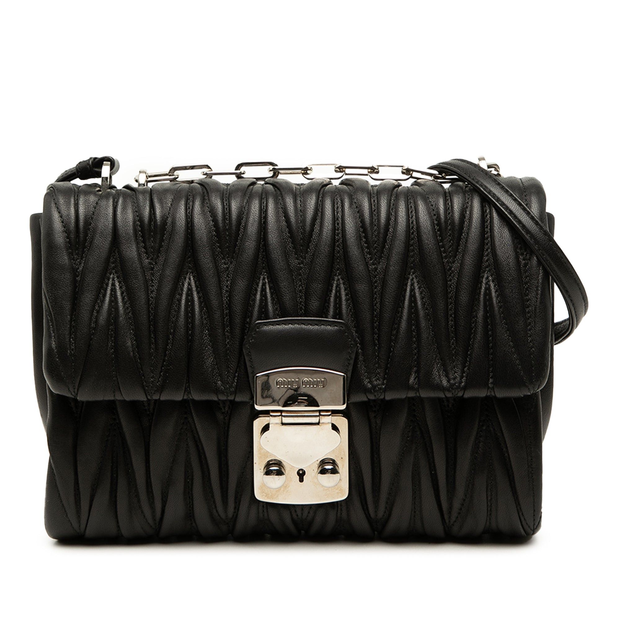 Miu Miu Matelasse Nappa Push Lock Flap Size ONE SIZE - 1 Thumbnail