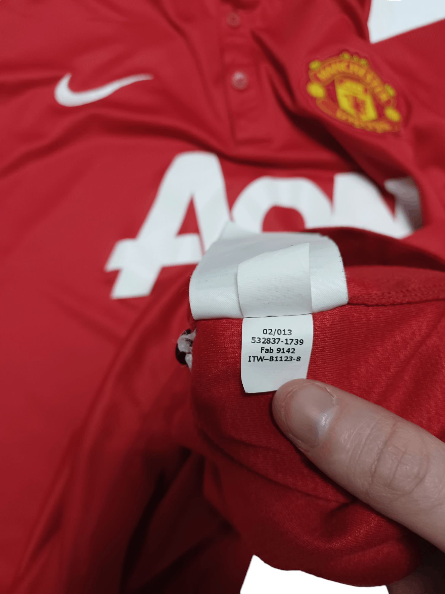 Nike MANCHESTER UNITED 13-14 HOME JERSEY NIKE VINTAGE SOCCER Size US XXL / EU 58 / 5 - 5 Thumbnail