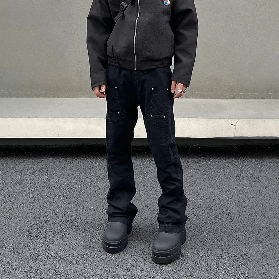 Designer × Japanese Brand Black Slim Straight Cargo Pants Size US 32 / EU 48 - 3 Thumbnail