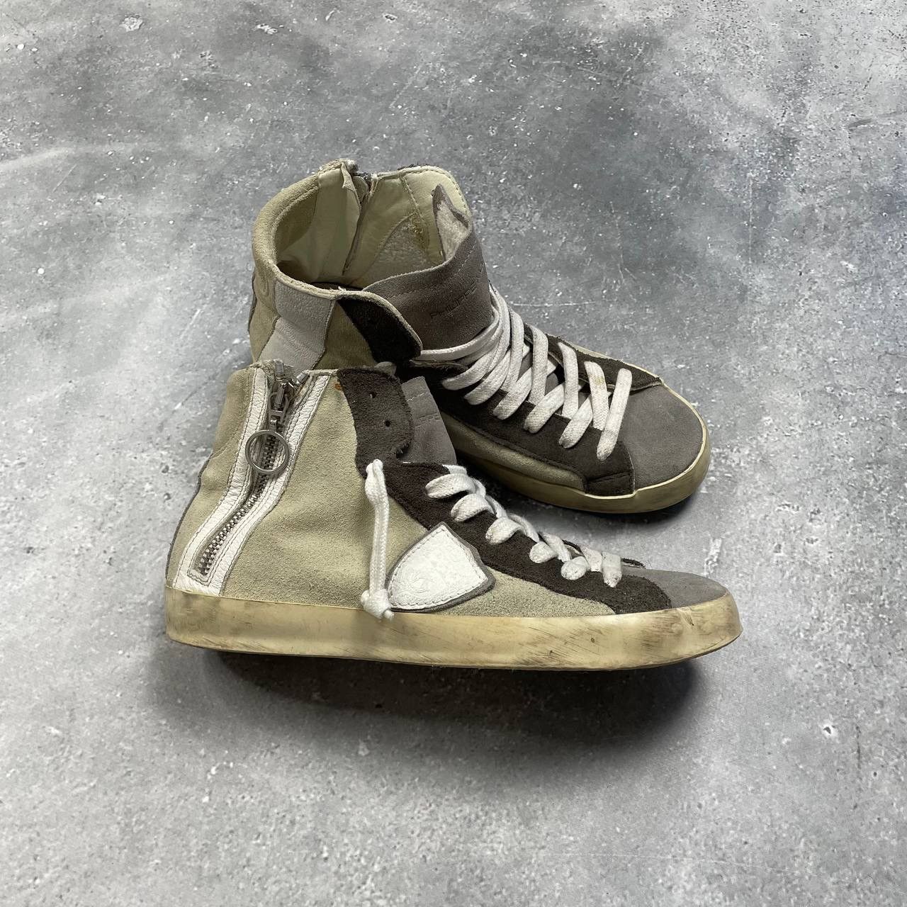 Philippe Model Philippe Model Hi Top Suede Sneakers Women’s Beige/ Gray 38 Size US 8 / IT 38 - 2 Thumbnail