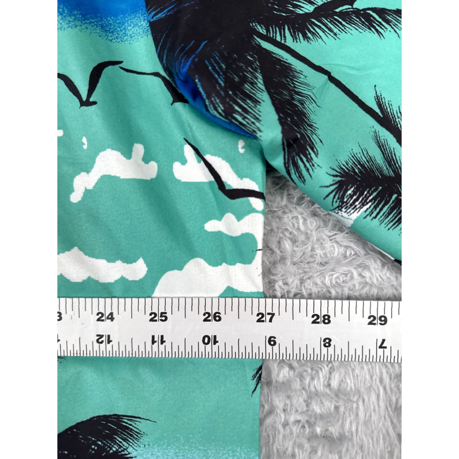 Vintage Hawaiian Shirt Men 2XL Blue Pink Polyester Palm Tree Sunset Short Sleeve Floral Button-Up Casual Size US XXL / EU 58 / 5 - 7 Thumbnail