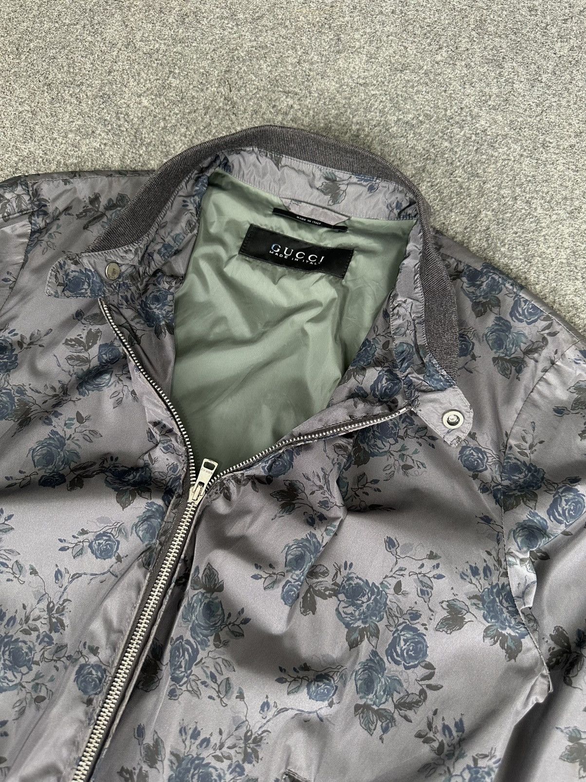 Gucci Gucci - Frida Giannini 2012 Floral Print MA-1 Bomber Jacket Size US S / EU 44-46 / 1 - 10 Thumbnail