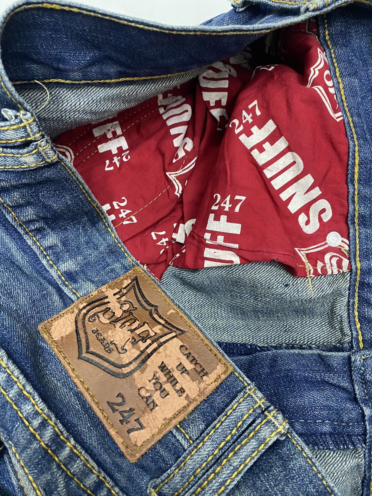 Hysteric Glamour FLARE JEANS SNUFF 247 DISTRESSED DENIM JEANS RARE Size US 34 / EU 50 - 11 Thumbnail