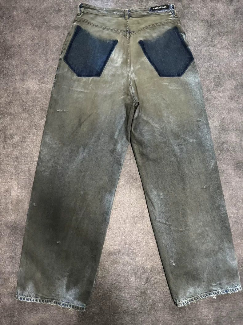 Balenciaga Balenciaga size XS 23fw reverse pocket mud dyed jeans Size US 27 - 2 Thumbnail