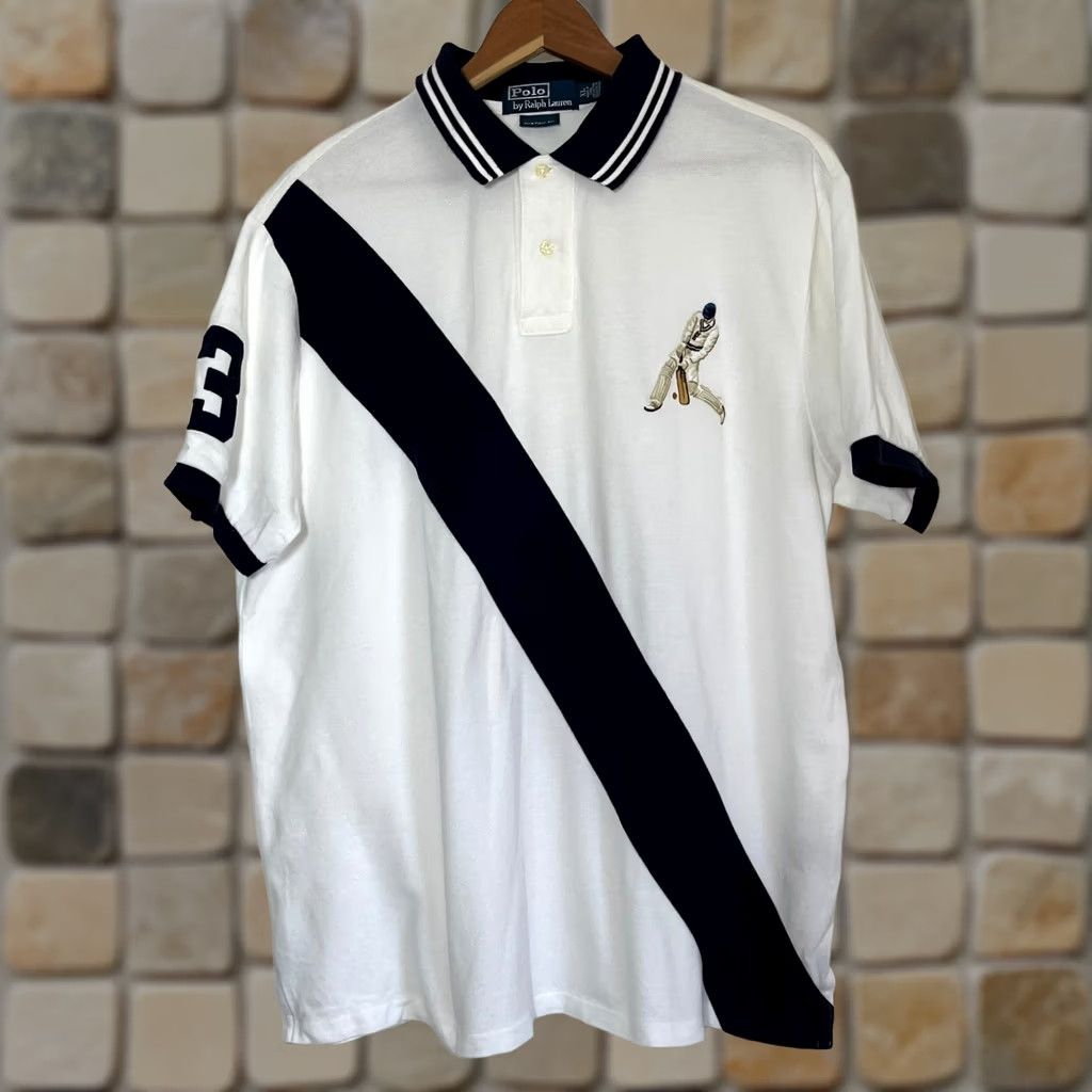 Polo Ralph Lauren Men's Polo Ralph Lauren Cricket Polo Shirt Stripe Embroidery Sz XL Size US XL / EU 56 / 4 - 1 Thumbnail