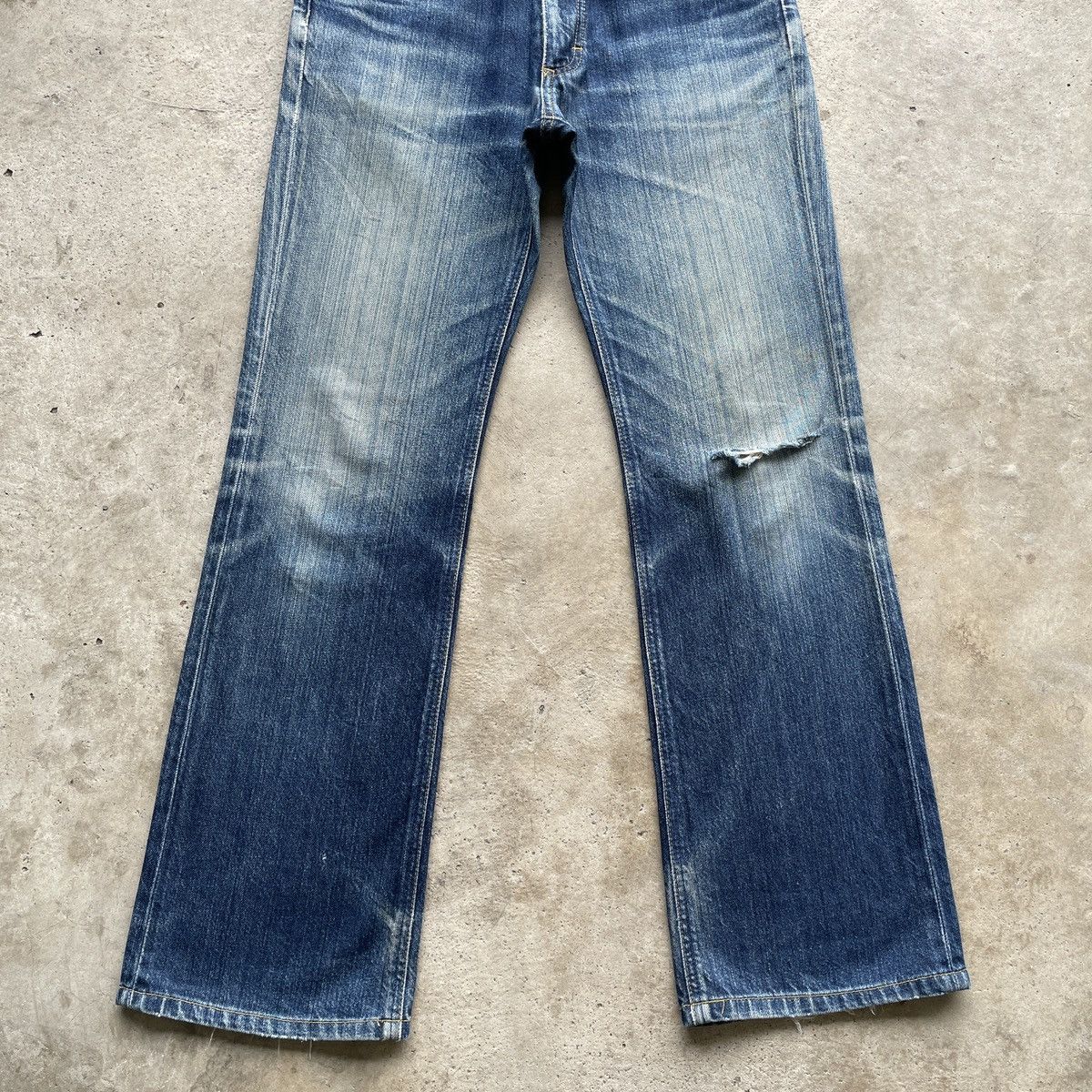 Japanese Brand Vintage Flare Lee Distressed Faded Jeans Denim Pants W29 Size US 29 - 4 Thumbnail