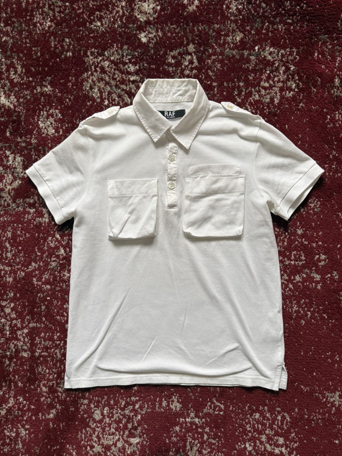 Vintage military style polo tee
