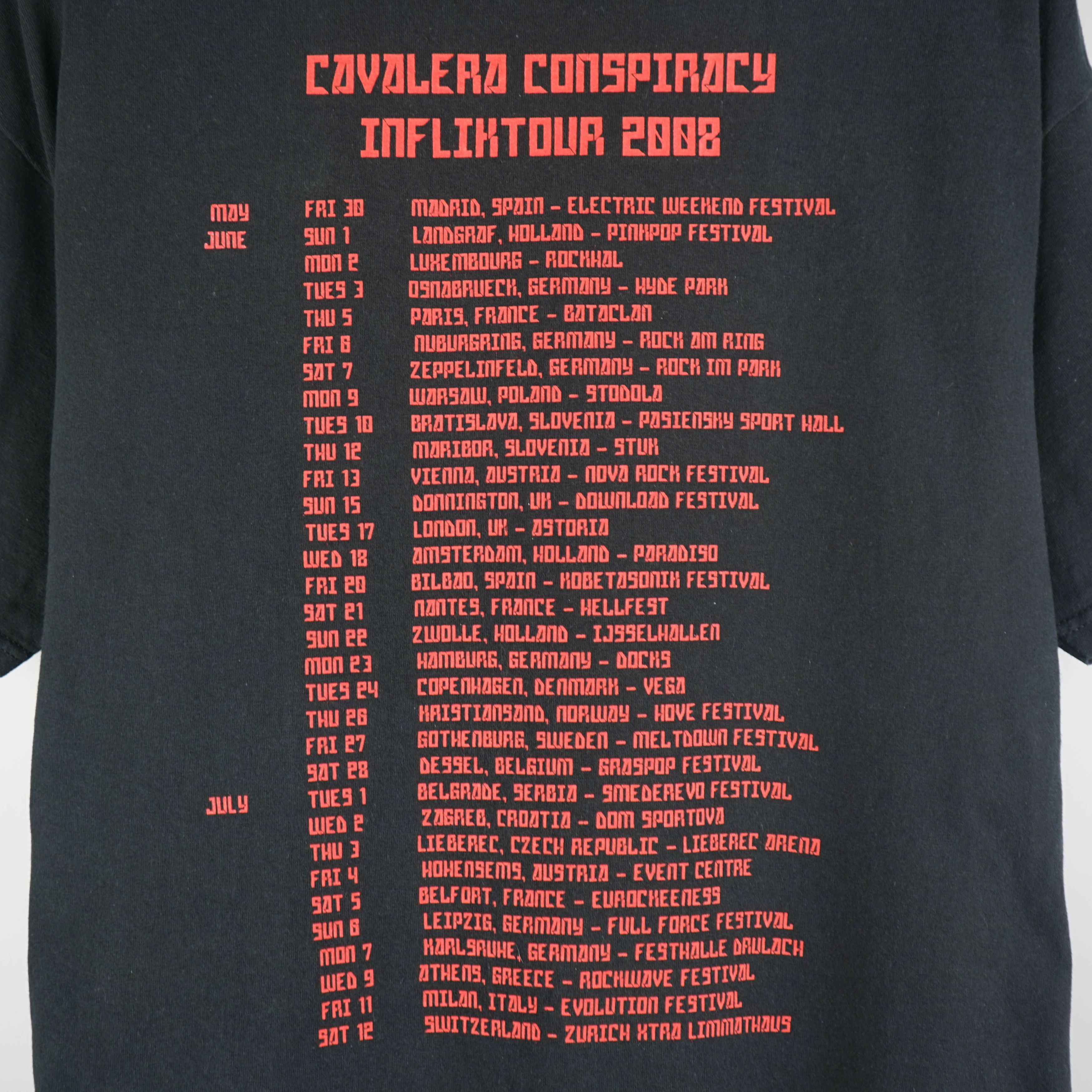 Band Tees × Vintage Vintage 2008 Cavalera Conspiracy Tour T-Shirt Size US XL / EU 56 / 4 - 7 Thumbnail