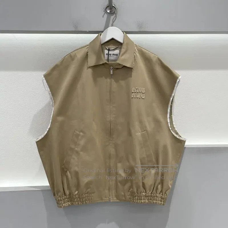 Miu Miu Miu Miu Summer Beige Logo Women's Jacket . Size XXS / US 00 / IT 34 - 1 Thumbnail