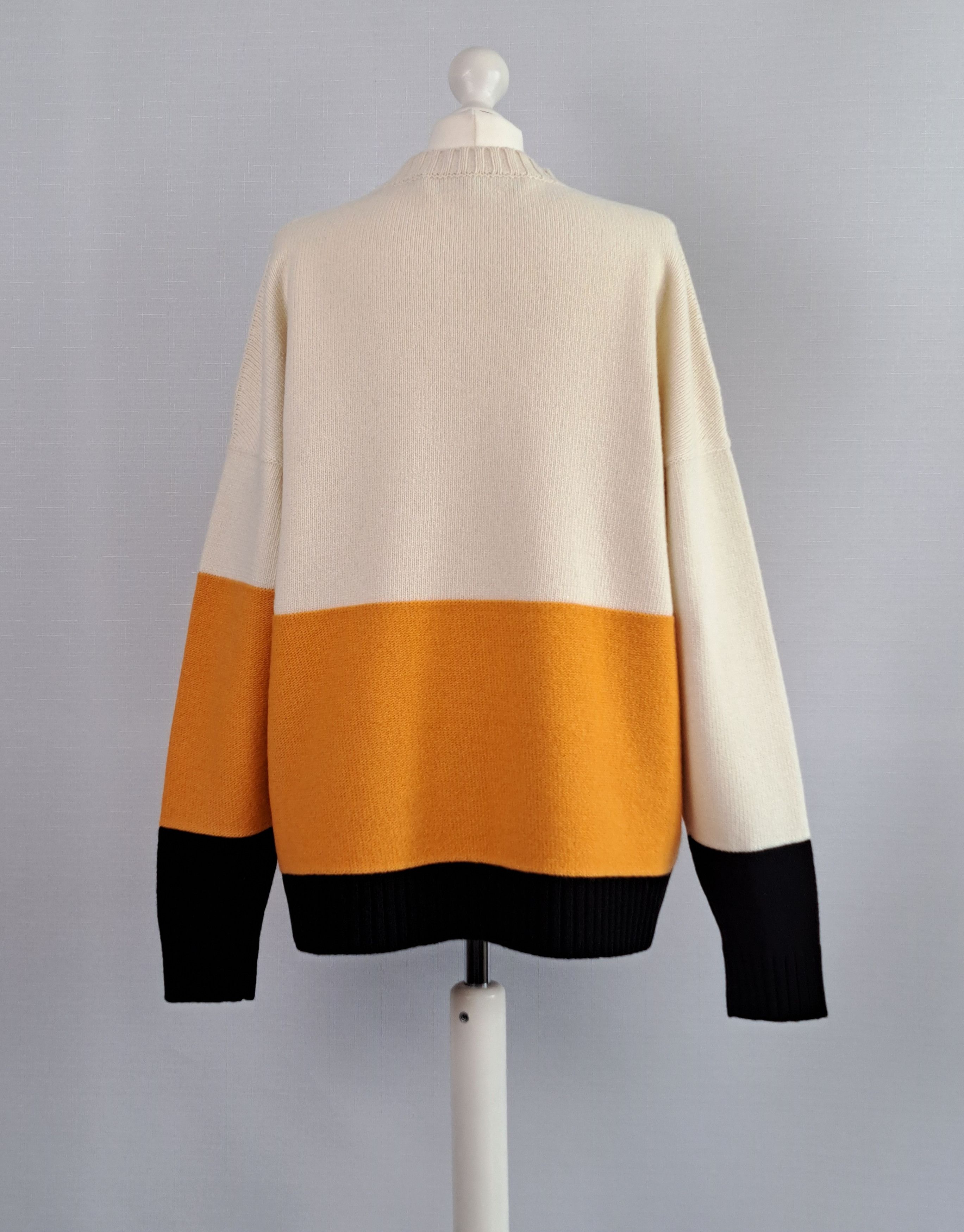 Off-White OFF-WHITE knit color block crewneck wool sweater. Size M. Size US M / EU 48-50 / 2 - 3 Thumbnail