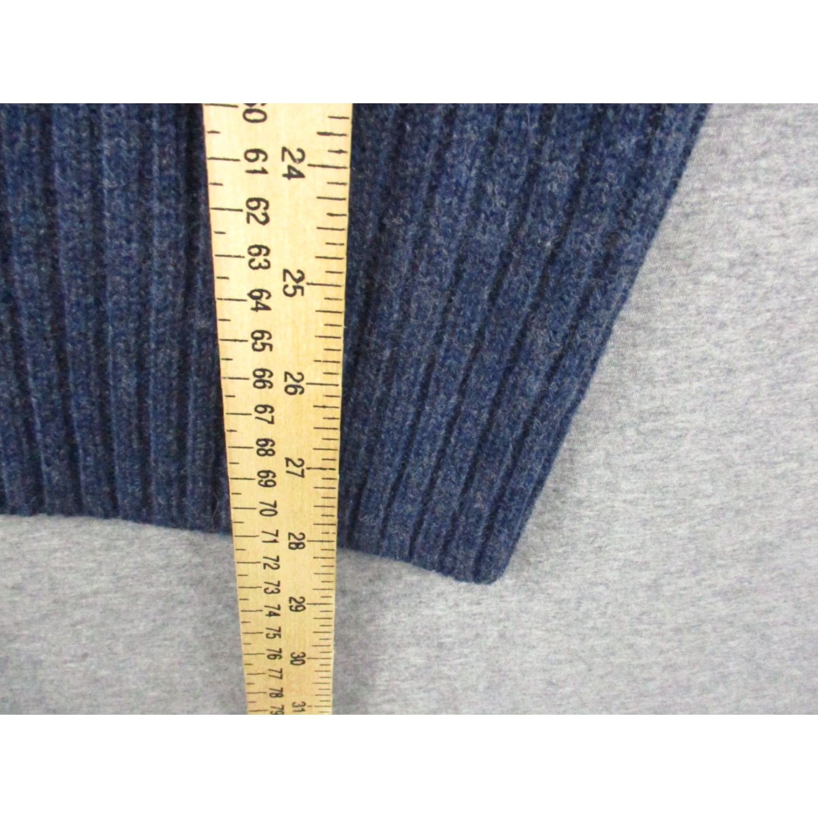 Vintage LL Bean Sweater Vest Mens Large Navy Lambswool Cable Knit Pullover Size US L / EU 52-54 / 3 - 5 Thumbnail