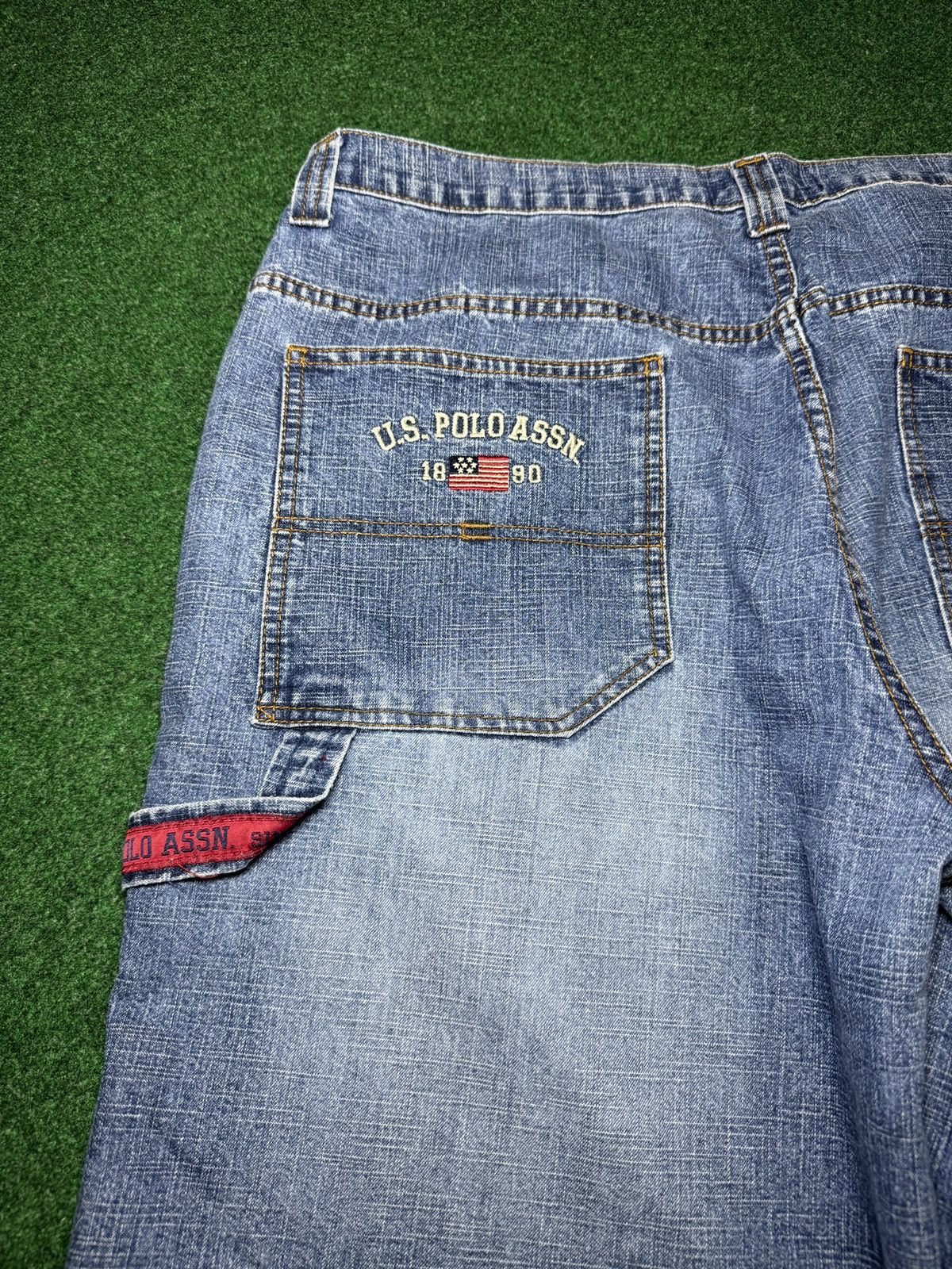 U.S. Polo Assn. × Vintage Y2K Baggy Carpenter Jorts Skater Grunge Hip Hop Shorts Size US 42 / EU 58 - 2 Thumbnail