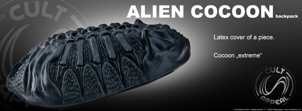 Other Alien Cocoon Backpack Cult Appeal Gothic Latex Handmade Size ONE SIZE - 4 Thumbnail