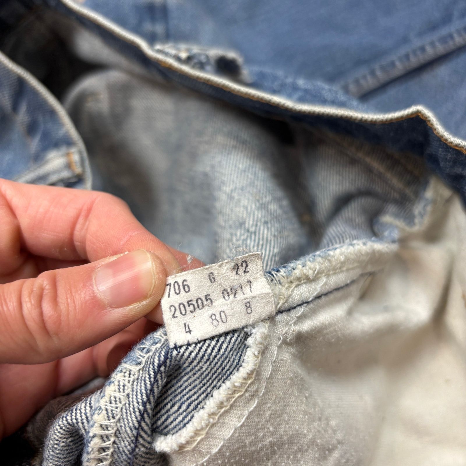 Levi's × Vintage VTG 80s Levi's 505 Orange Tab Raw Hem Jeans 34x32 Made USA Size US 34 / EU 50 - 10 Thumbnail