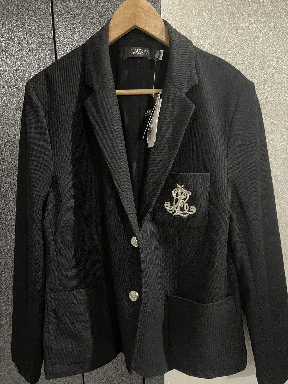 Lauren Ralph Lauren × Ralph Lauren Lauren Ralph Lauren Patch Jacquard Blazer Black Jacket Size L / US 10 / IT 46 - 5 Thumbnail