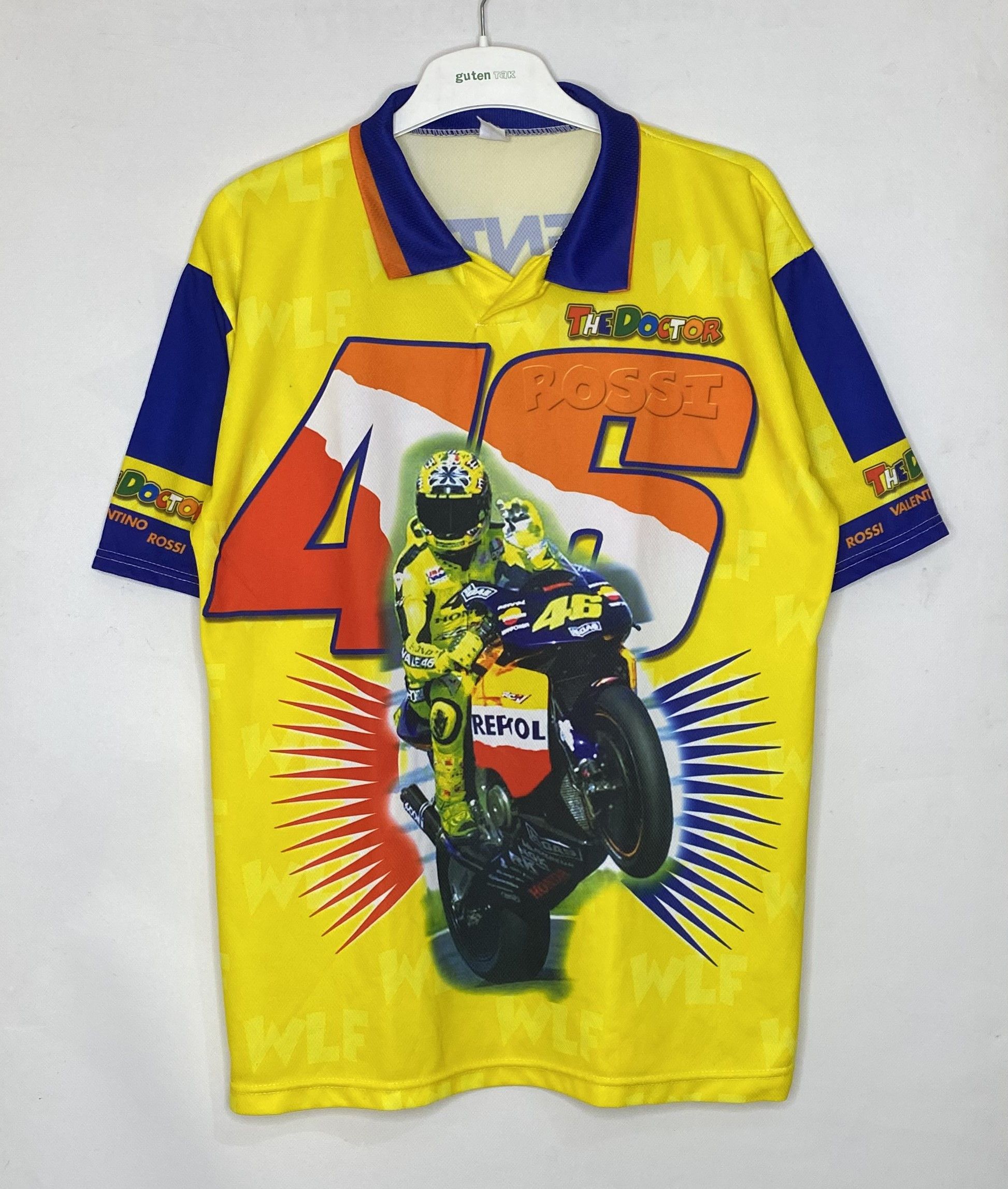 Vintage VALENTINO ROSSI DOCTOR GRAPHIC PRINT RACING SHIRT JERSEY Size US XXL / EU 58 / 5 - 1 Thumbnail