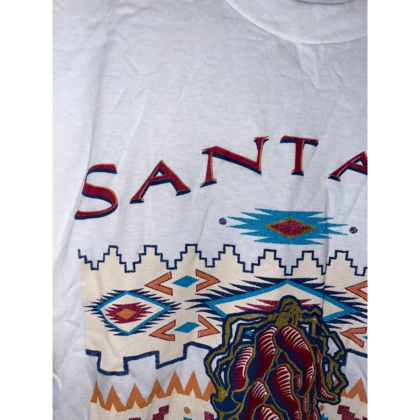 Jerzees Vintage Test Print Shirt Santa Fe Yellowstone White L Tee Size US L / EU 52-54 / 3 - 4 Thumbnail