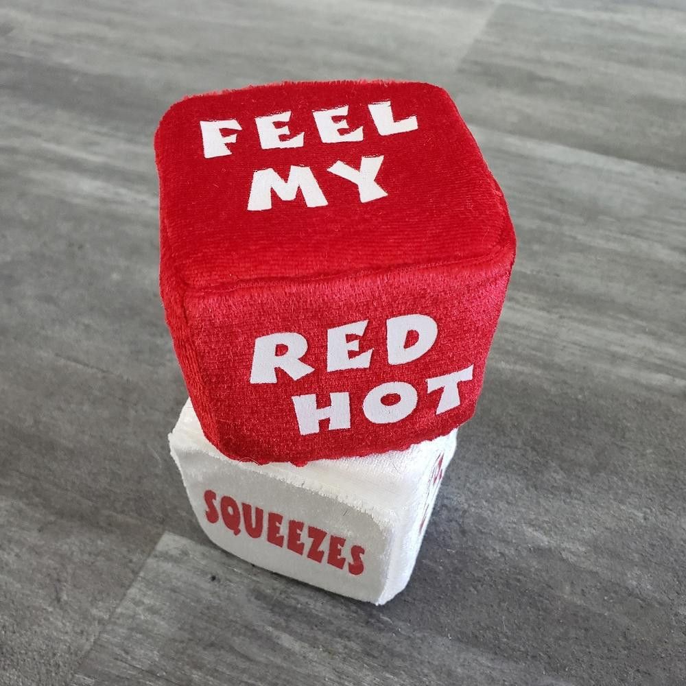 Designer Red White Adult Playtime Foam S Dice Size ONE SIZE - 3 Thumbnail
