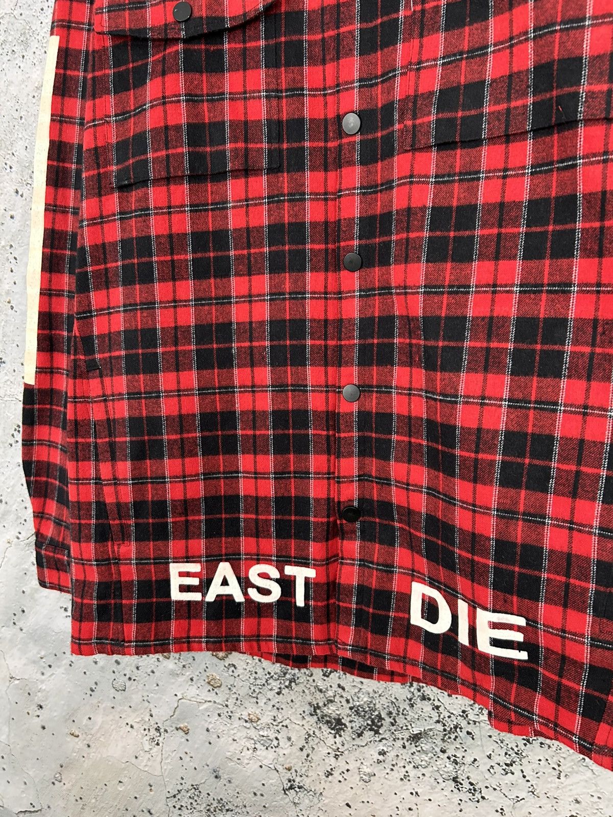 Vintage Vintage Religion Tartan Flannel Shirt Avant Garde Punk Skate Size US XL / EU 56 / 4 - 6 Thumbnail