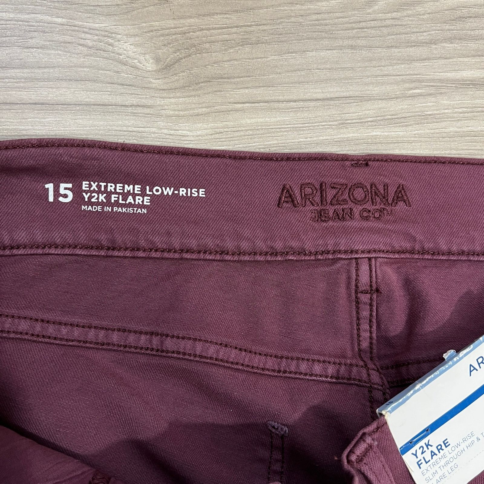 Arizona Jean Co. Arizona Jean Co Y2K Flare Extreme Low Rise Purple Jeans 15 Size 36" / US 14 / IT 50 - 11 Thumbnail