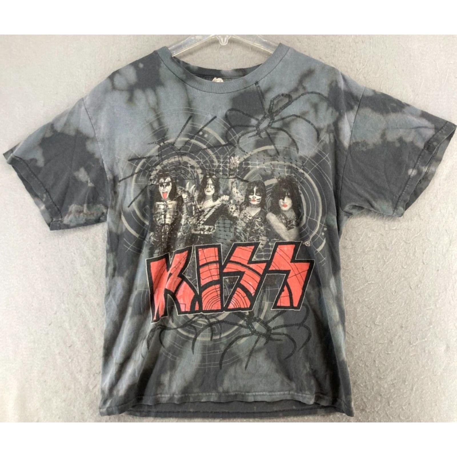 Vintage KISS Concert Tshirt Large Gray Tie Dye Mens Rock Band Tee Size US L / EU 52-54 / 3 - 2 Thumbnail