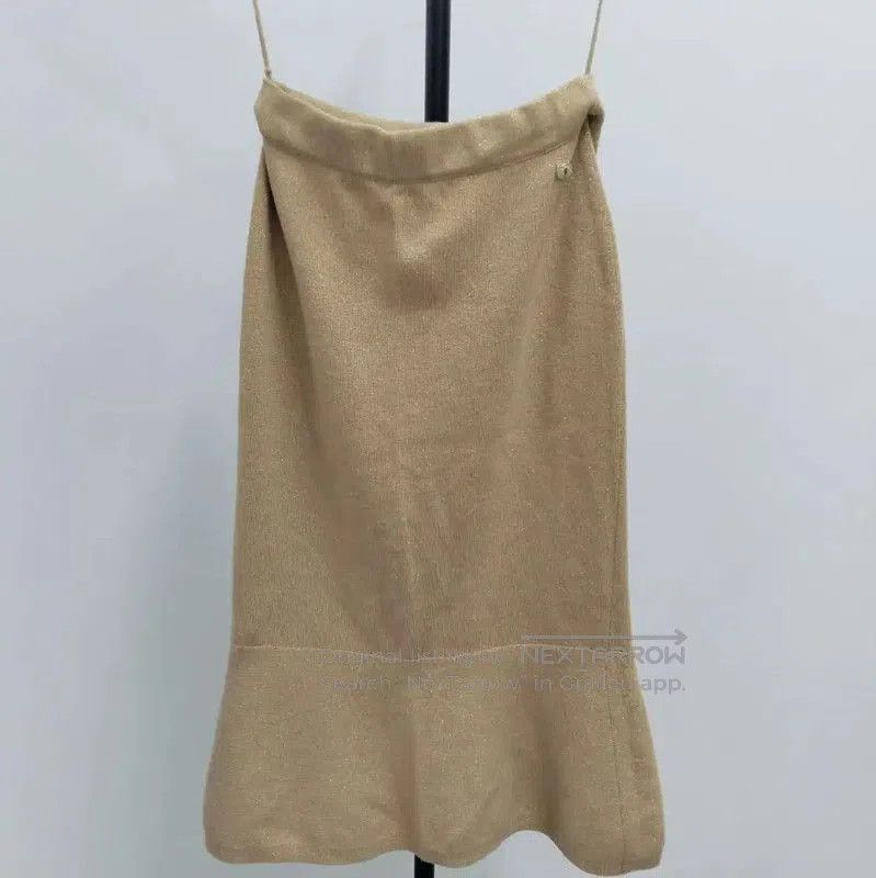 Chanel Chanel Brown Wool Women's Midi Skirt . Size 28" / US 6 / IT 42 - 1 Thumbnail