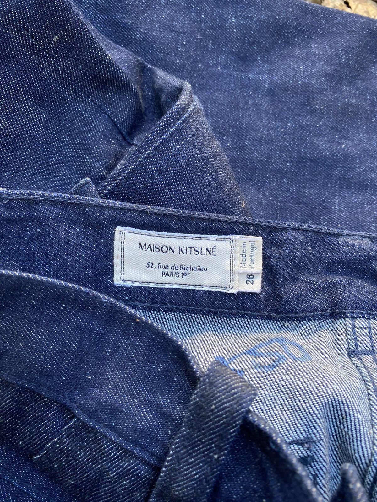 Maison Kitsune Maison Kitsune Raw Selvedge Denim Indigo W30 Size US 30 / EU 46 - 6 Thumbnail