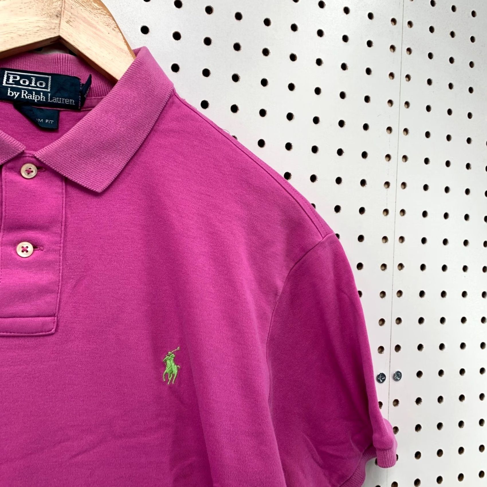 Polo Ralph Lauren Polo Ralph Lauren Polo Shirt Adult Large Pink Green Pony Short Sleeve Mens Size US L / EU 52-54 / 3 - 7 Thumbnail