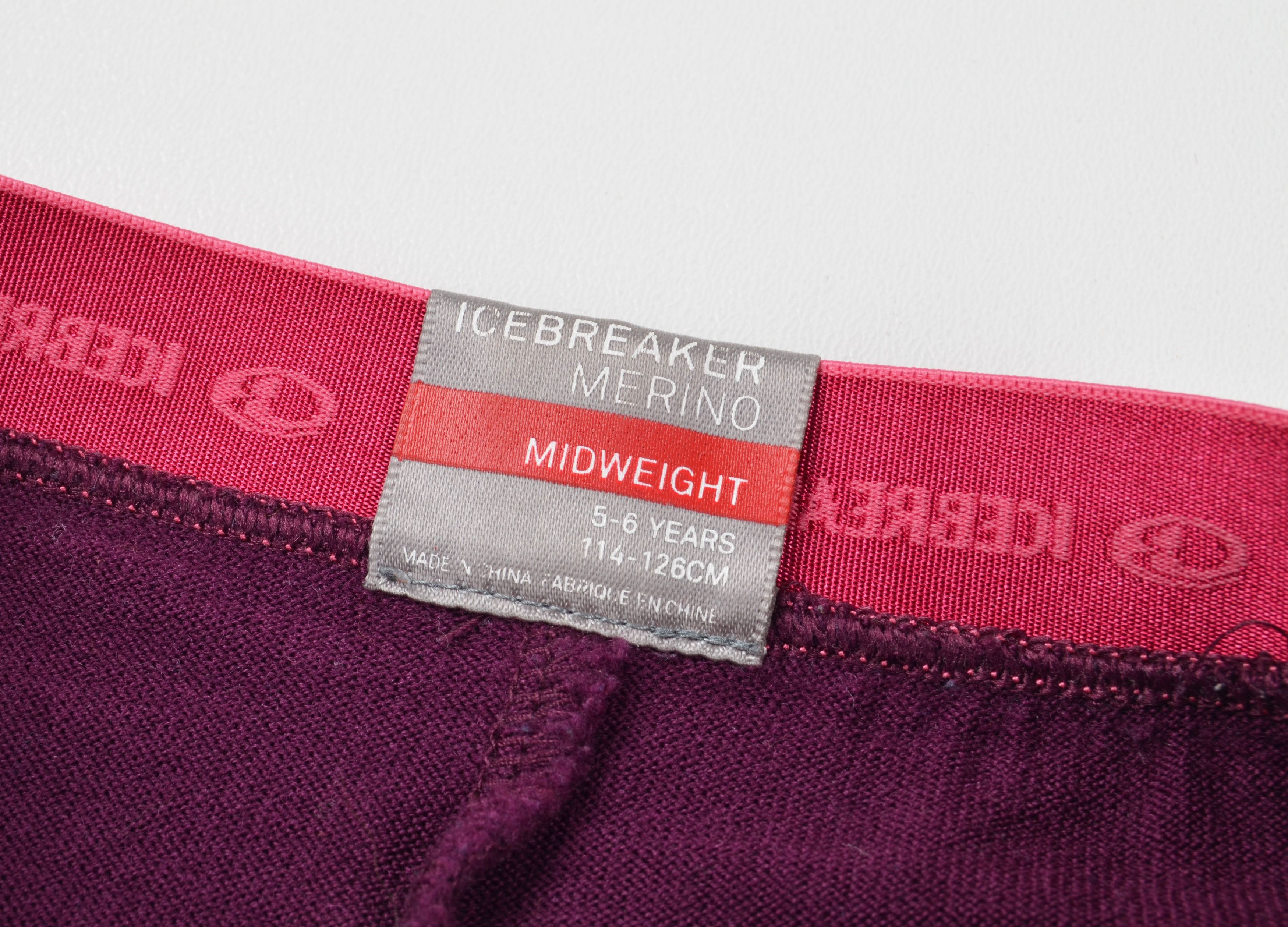 Icebreaker Icebreaker Merino Wool Purple Base Layer LeggingsThermal Size 22" - 5 Thumbnail