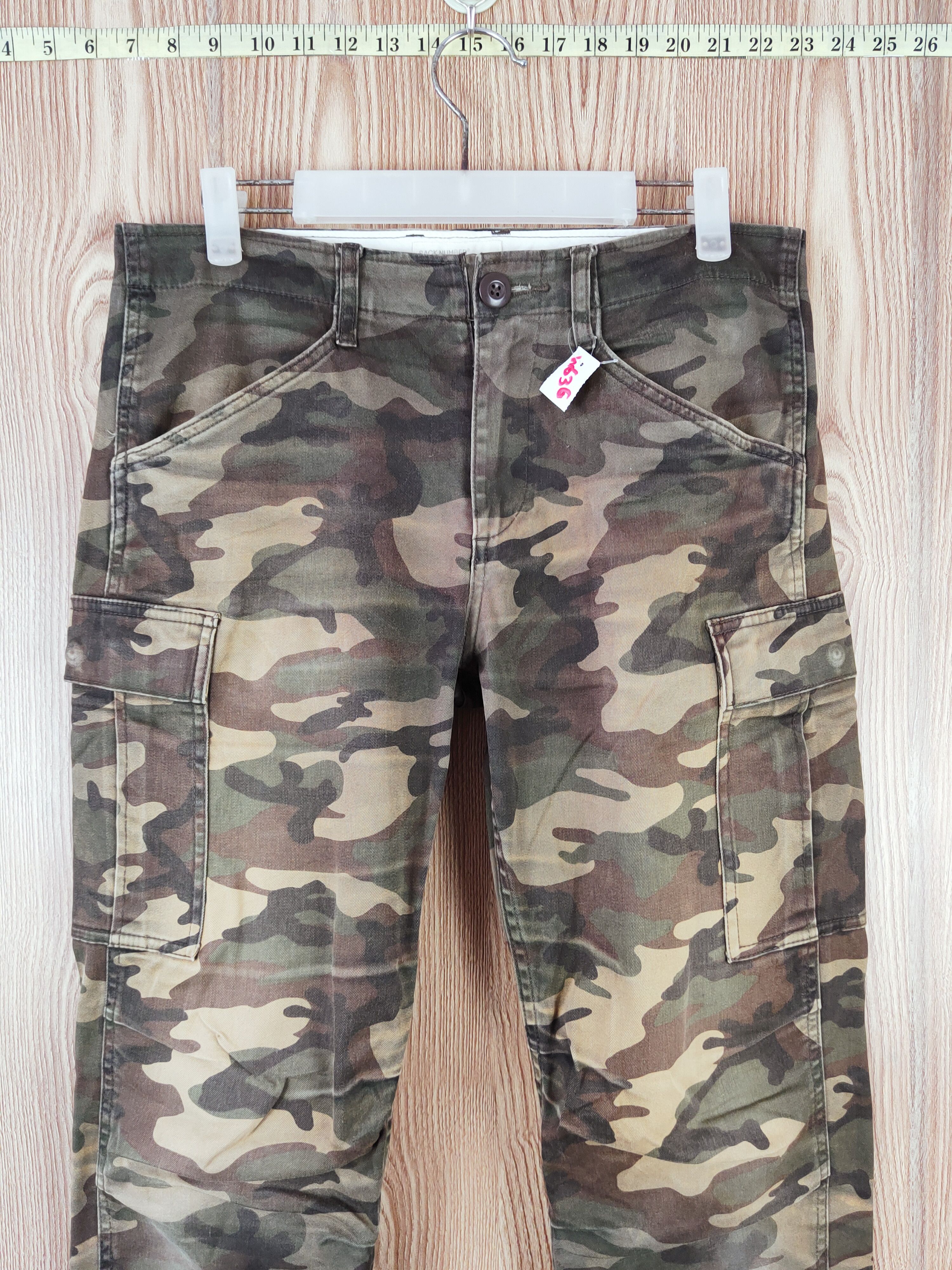 Japanese Brand Back Number Camouflage Multipocket Cargo Pants #W636 Size US 31 - 2 Thumbnail