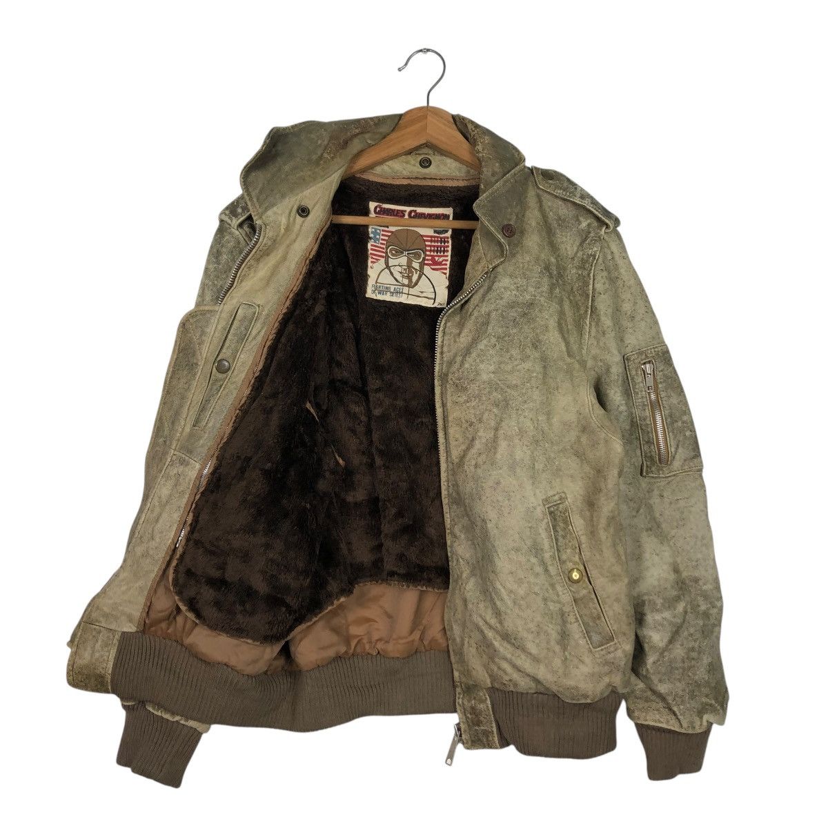 Japanese Brand 🔥VINTAGE BIKER LEATHER JACKET CHARLES CHEVIGNON PARIS Size US M / EU 48-50 / 2 - 13 Thumbnail