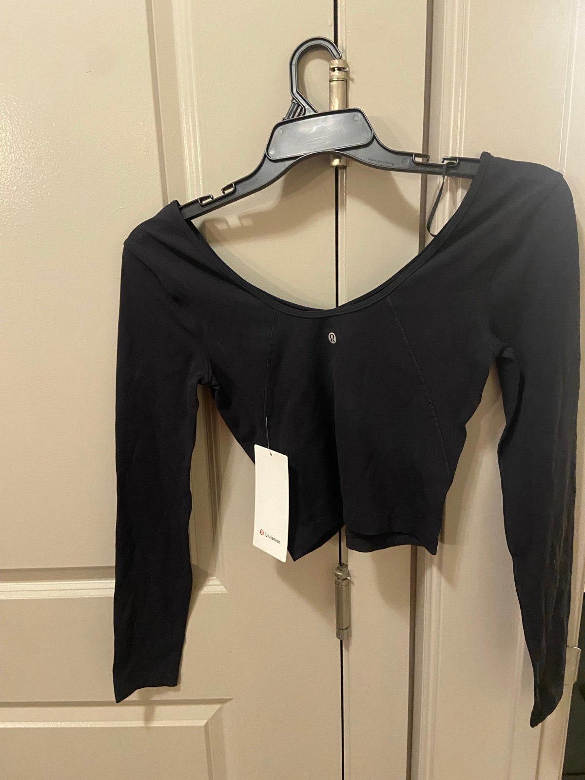 Lululemon Lululemon Black Long Sleeve Align Crop Top Size S / US 4 / IT 40 - 4 Thumbnail