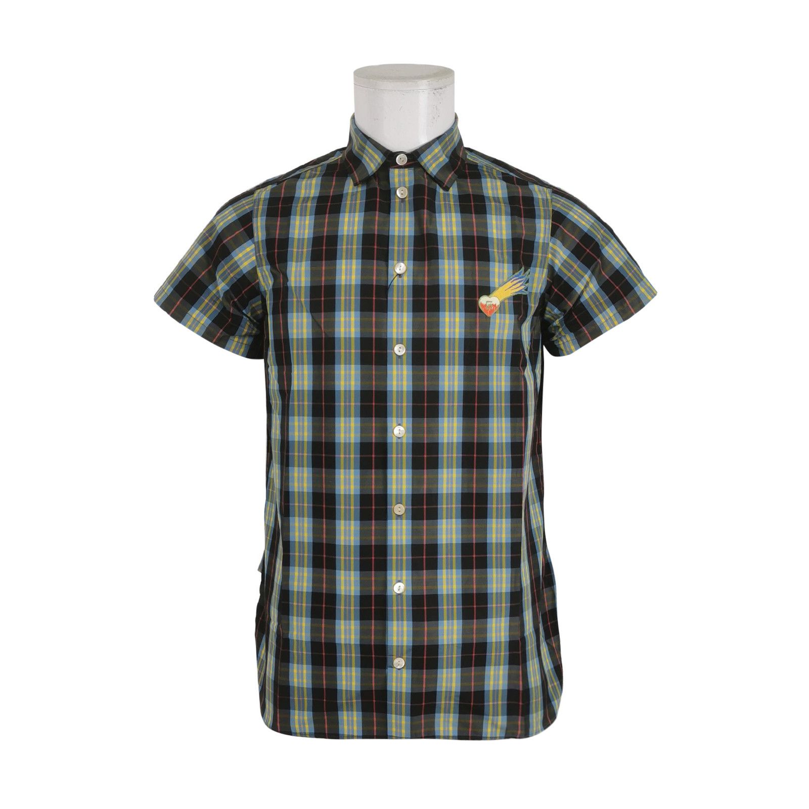 Gucci Gucci Plaid Heart Patch Short Sleeve Shirt Size 44 Size US S / EU 44-46 / 1 - 1 Thumbnail