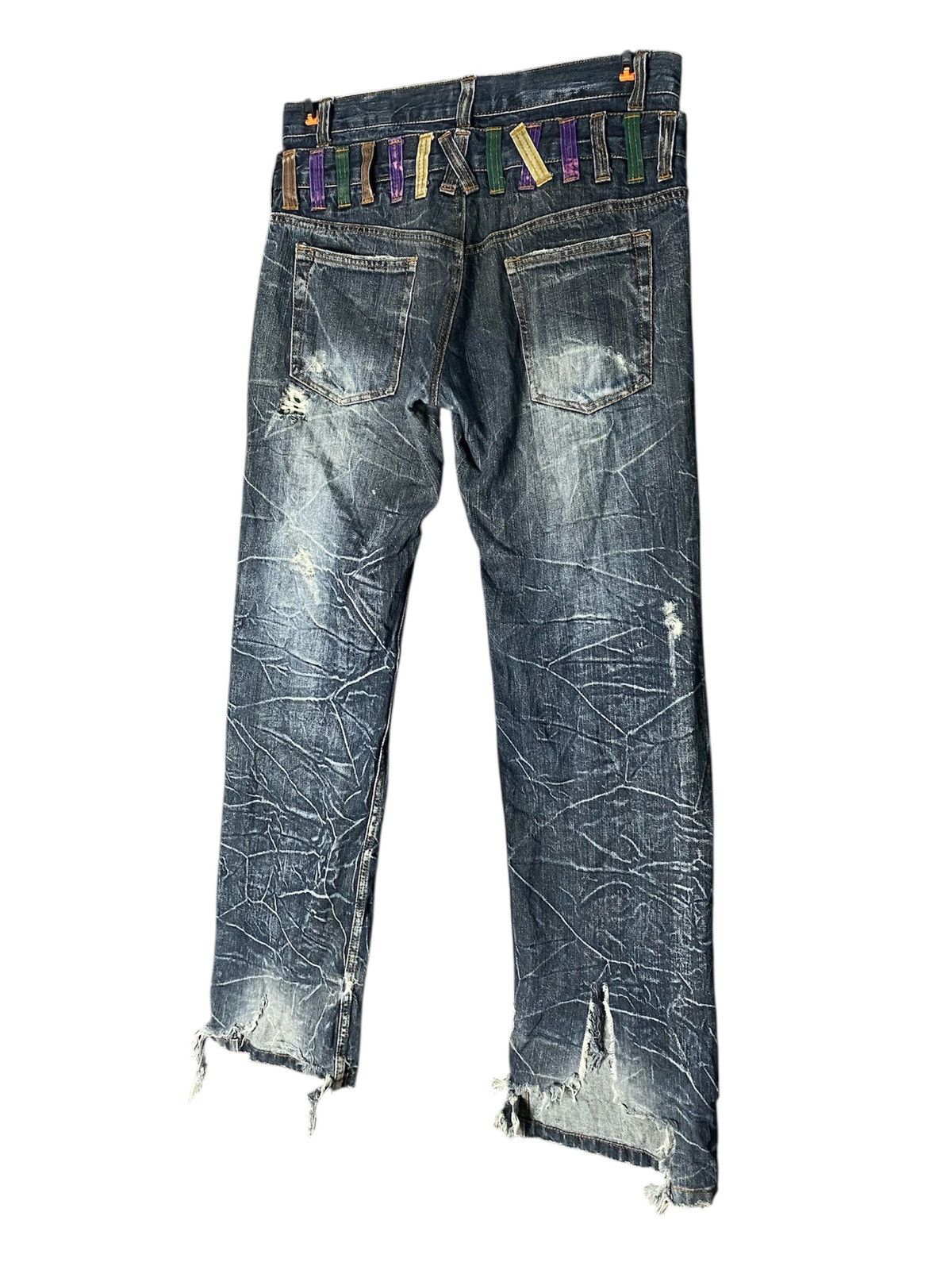 Japanese Brand Rare Nylaus Japan Double Waist Claw Mark Denim Size US 34 / EU 50 - 4 Thumbnail