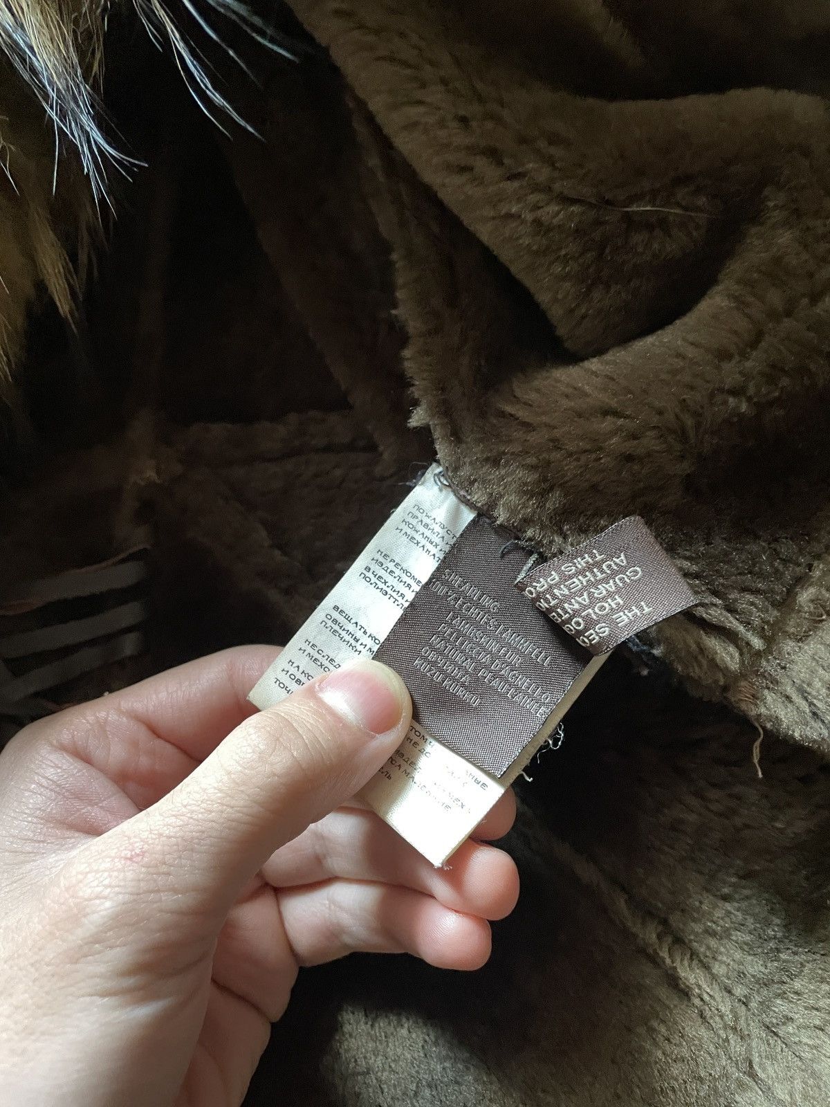 The Unbranded Brand Vintage Lamb Shearling Echtes Brown Long Overcoat y2k 90s Size XL / US 12-14 / IT 48-50 - 12 Thumbnail