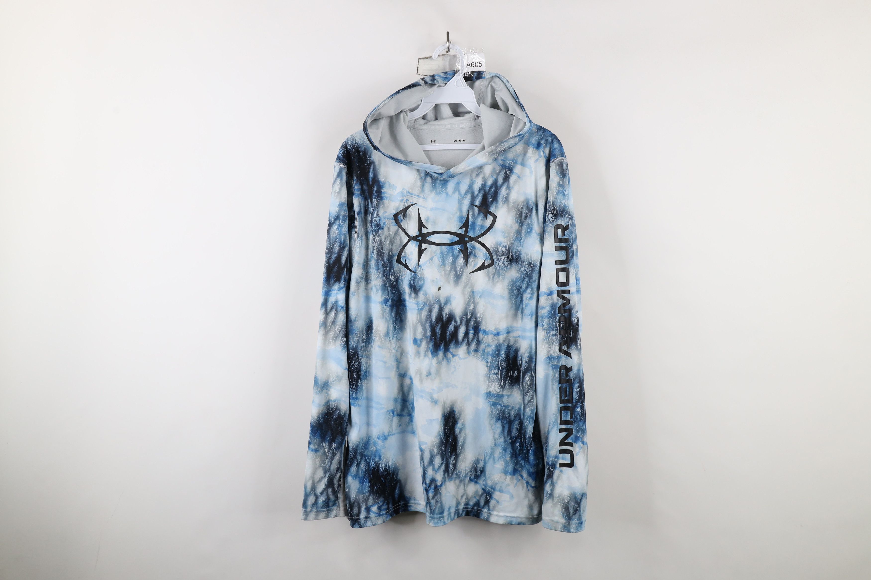 Under Armour × Vintage Under Armour Fishing Lightweight Camouflage Hoodie T-Shirt Size US L / EU 52-54 / 3 - 1 Thumbnail