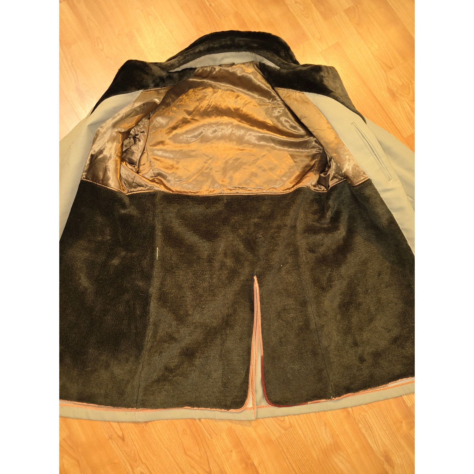 Sears Vintage Sears Overcoat 70s Faux Fur Collar 42 Reg Tan Jacket Size US L / EU 52-54 / 3 - 5 Thumbnail