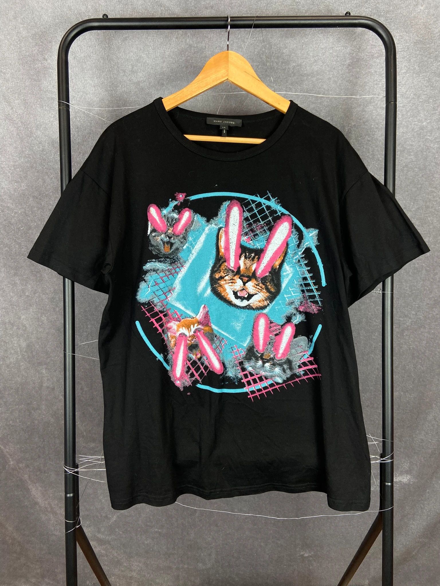 Marc Jacobs Marc Jacobs Cat Bunny Graphic Tee L – Bold Y2K Streetwear Size US L / EU 52-54 / 3 - 1 Thumbnail