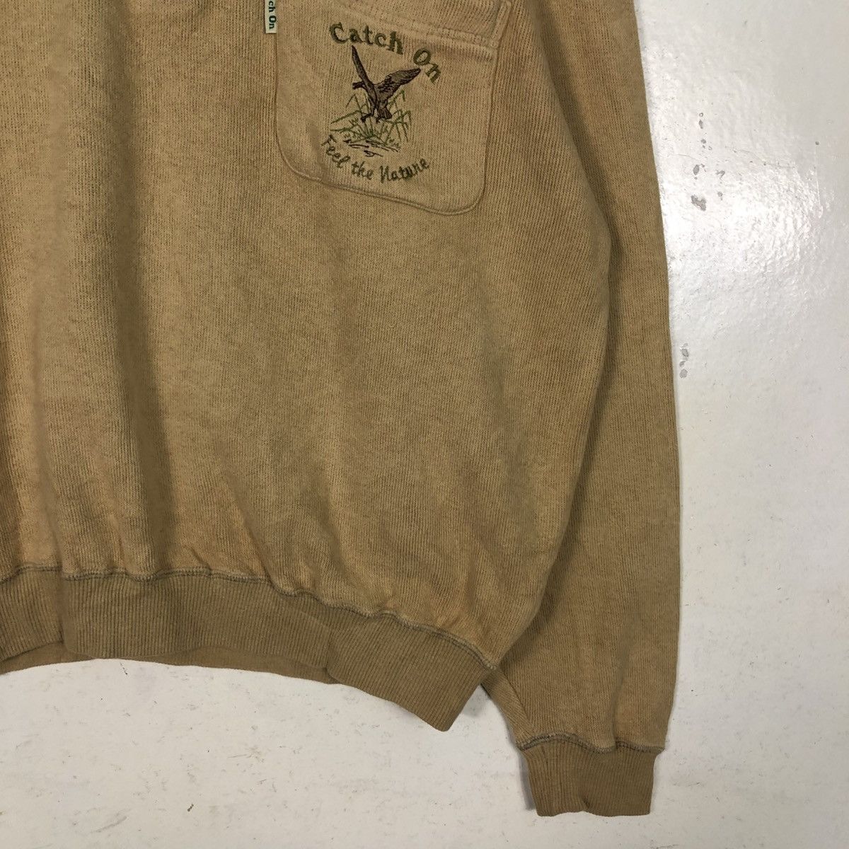 Japanese Brand 📌Vintage Sweatshirt Collar Catch On Single Pocket Size US L / EU 52-54 / 3 - 7 Thumbnail