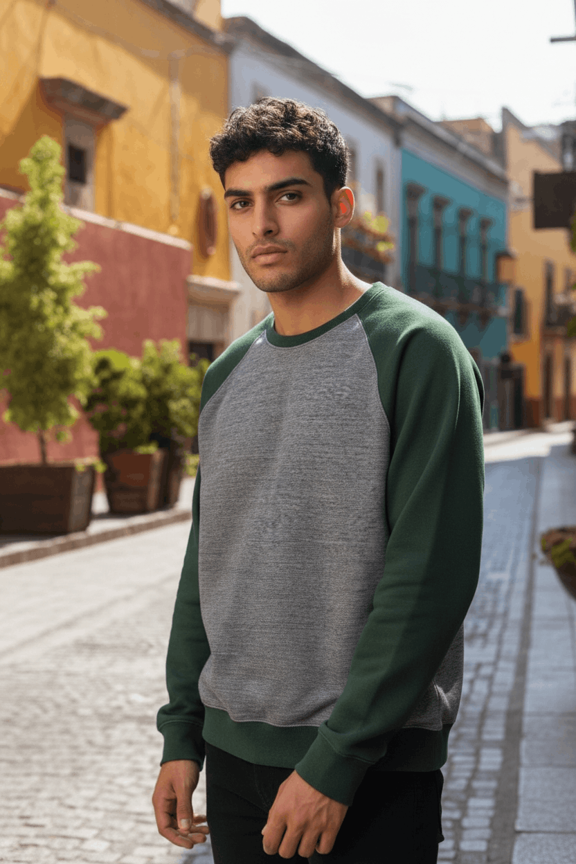 Uniqlo UNIQLO Raglan Multicolor Sweatshirts Jumper Pullover Size US XL / EU 56 / 4 - 1 Thumbnail
