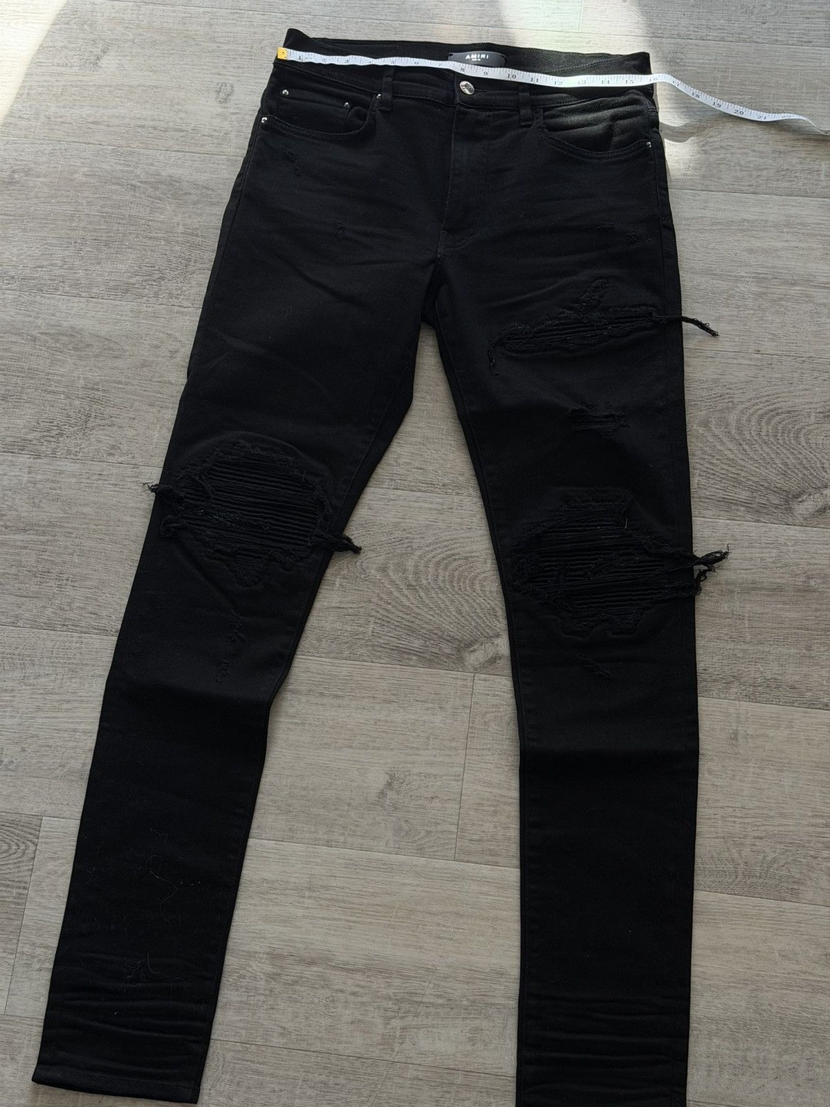 Amiri Amiri MX1 Patch Jean Black Size US 32 / EU 48 - 1 Thumbnail