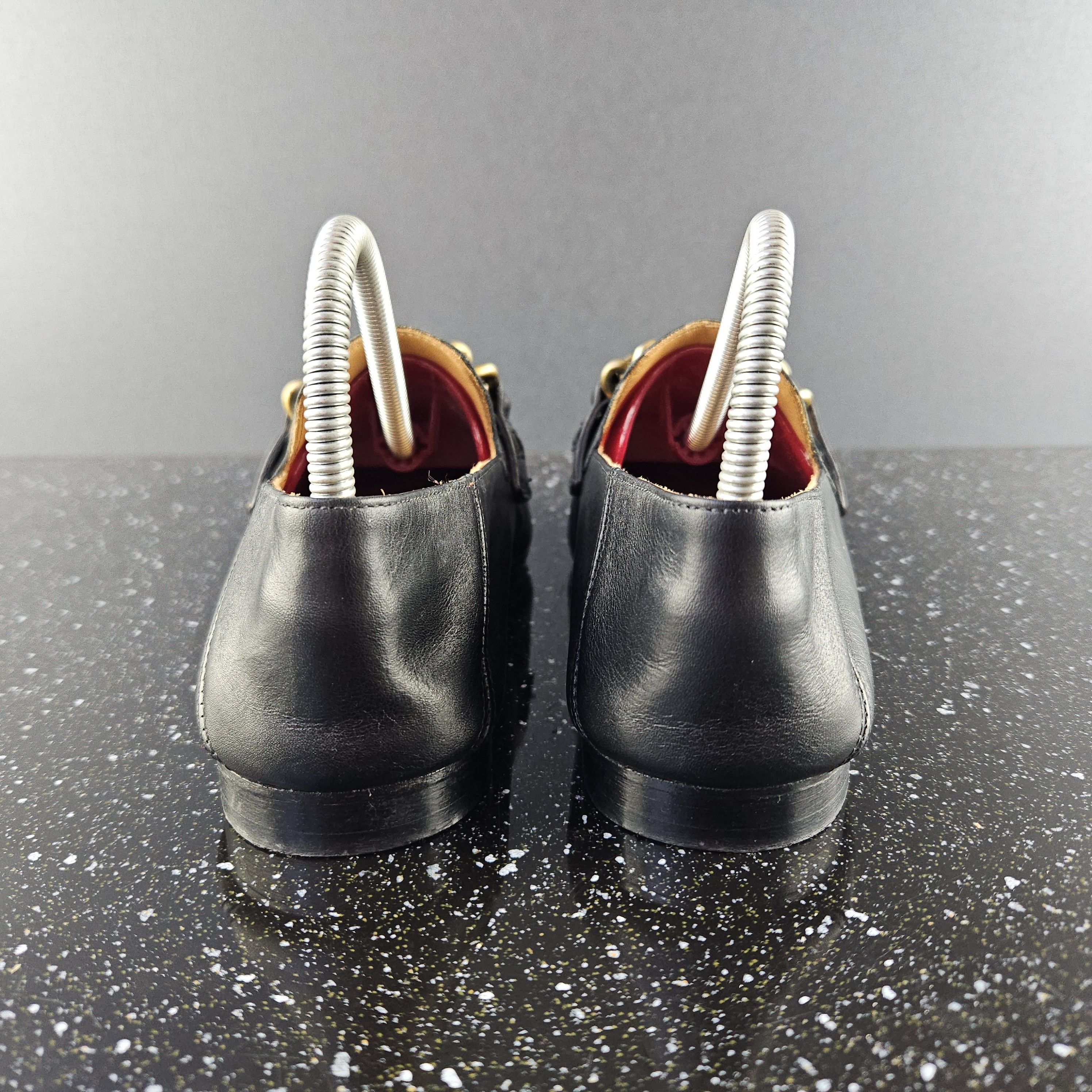 Isabel Marant Isabel Marant Black Leather Gold Chain Heel Loafers (Y0306) Size US 5 / IT 35 - 6 Thumbnail