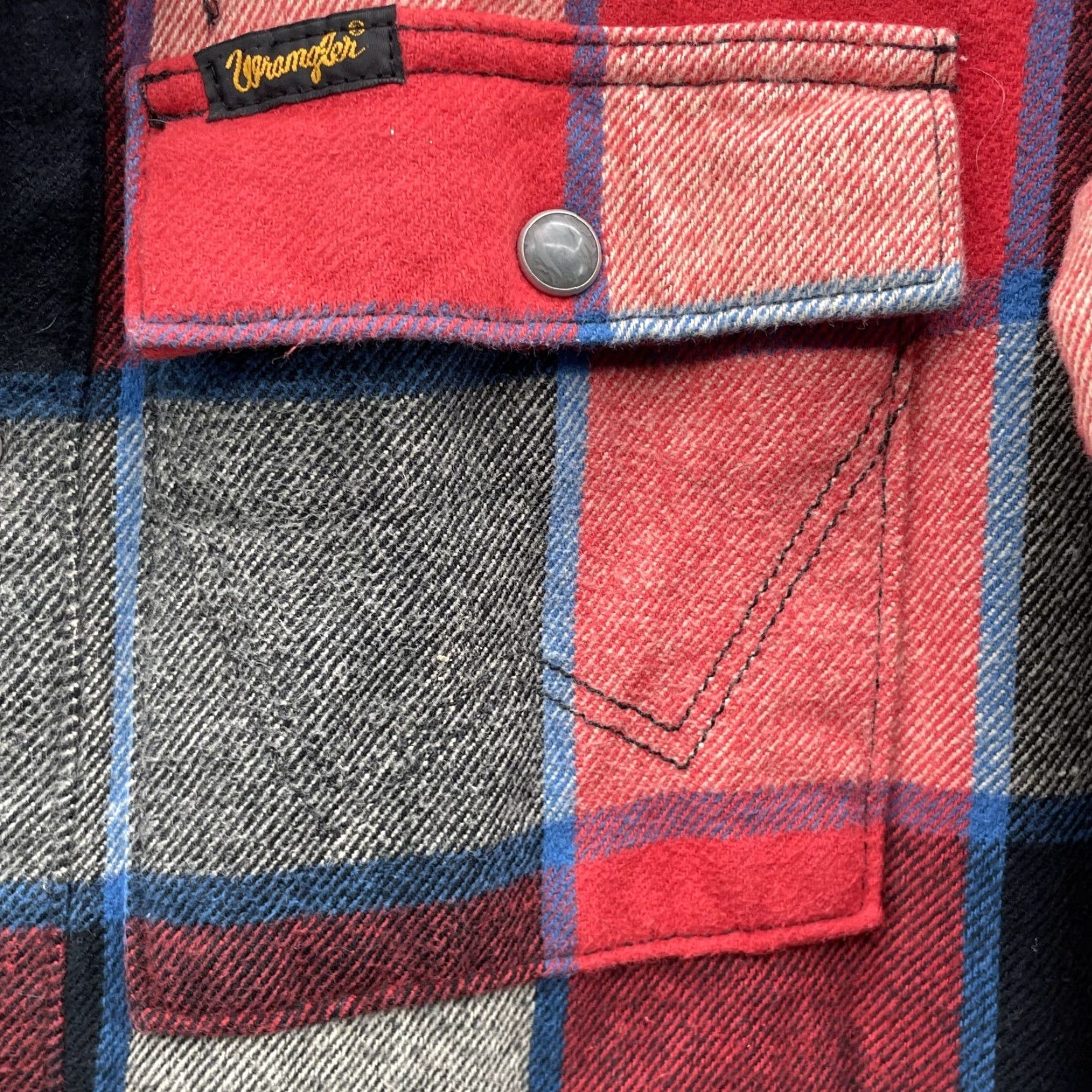 Wrangler Wrangler Western Flannel Jacket Women XL Red Plaid Sherpa Lined Button-Up Gorpcore 90s Size XL / US 12-14 / IT 48-50 - 3 Thumbnail