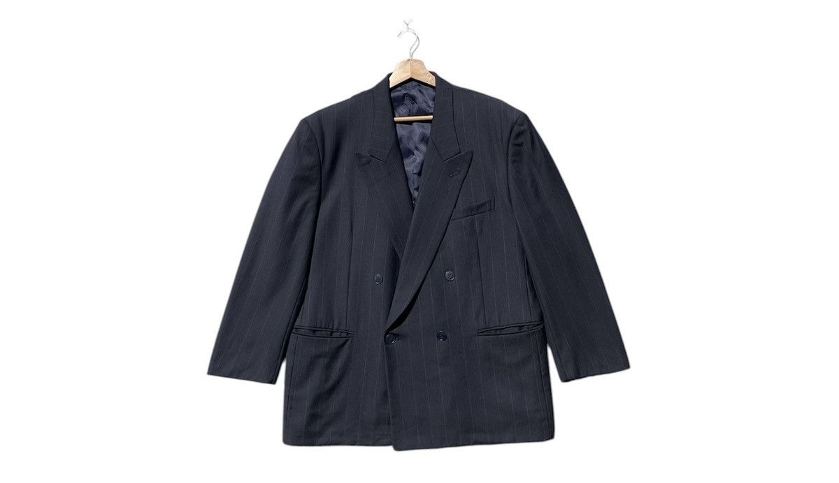 Pierre Cardin RARE🔥 Pierre Cardin Navy Pinstripe Double Breasted Blazer Size US L / EU 52-54 / 3 - 1 Thumbnail