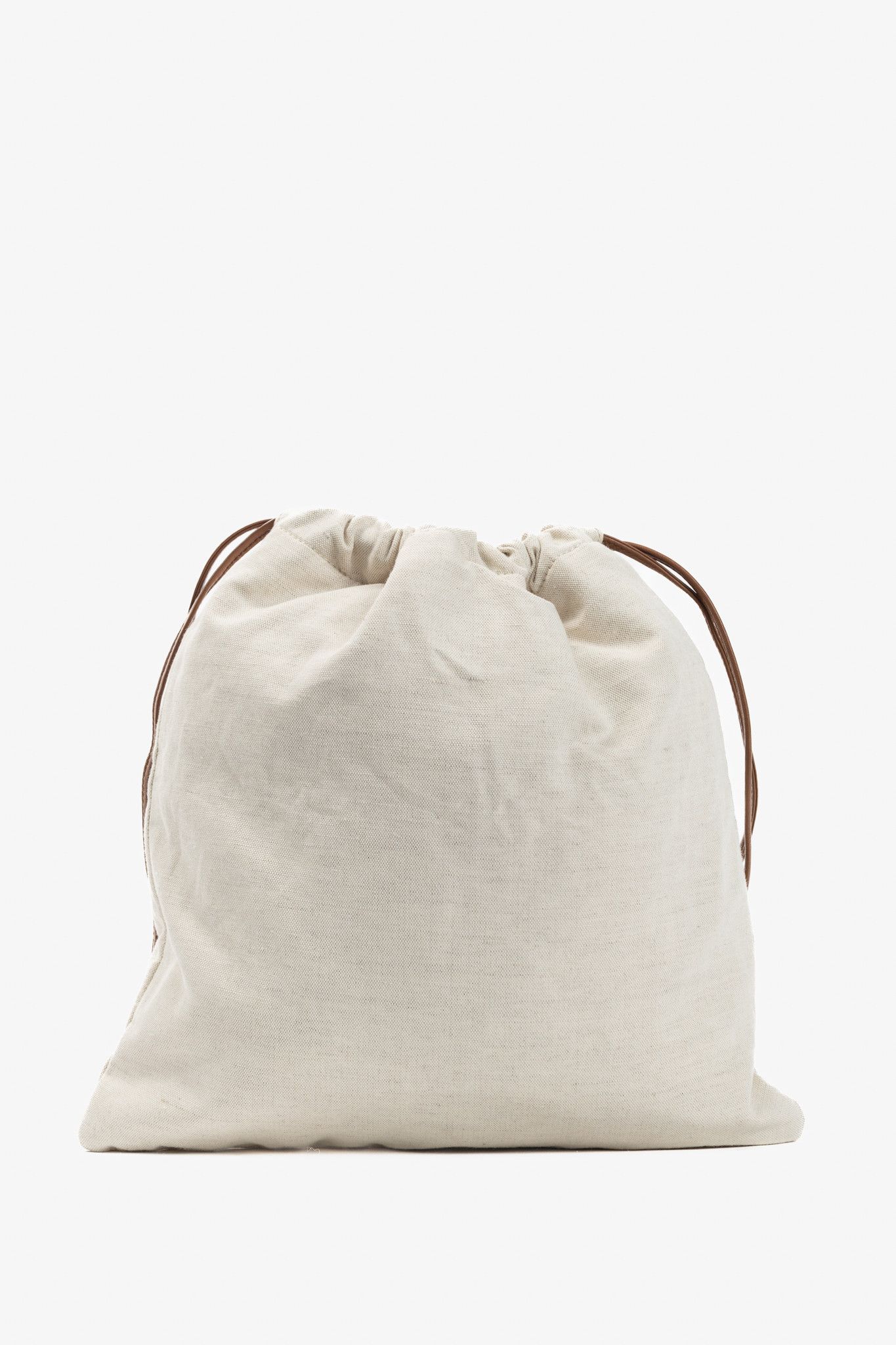 Miu Miu Miu Miu SS/24 Beige Canvas Logo-Embroidered Drawstring Pouch Size ONE SIZE - 4 Thumbnail